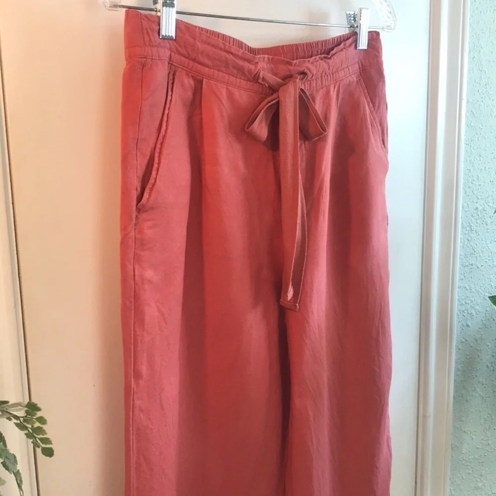 Philosophy Wide Leg Linen Pull Up Pants Size Small - Picture 2 of 13